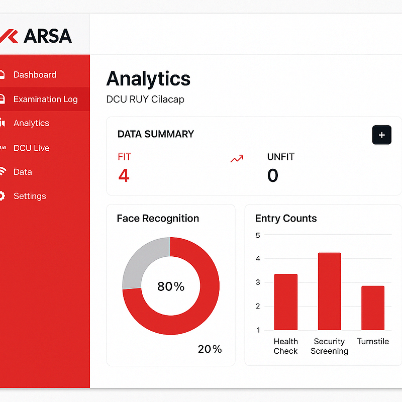 Illustration of a dashboard to monitor system results, the dashboard can be customized according to needs.