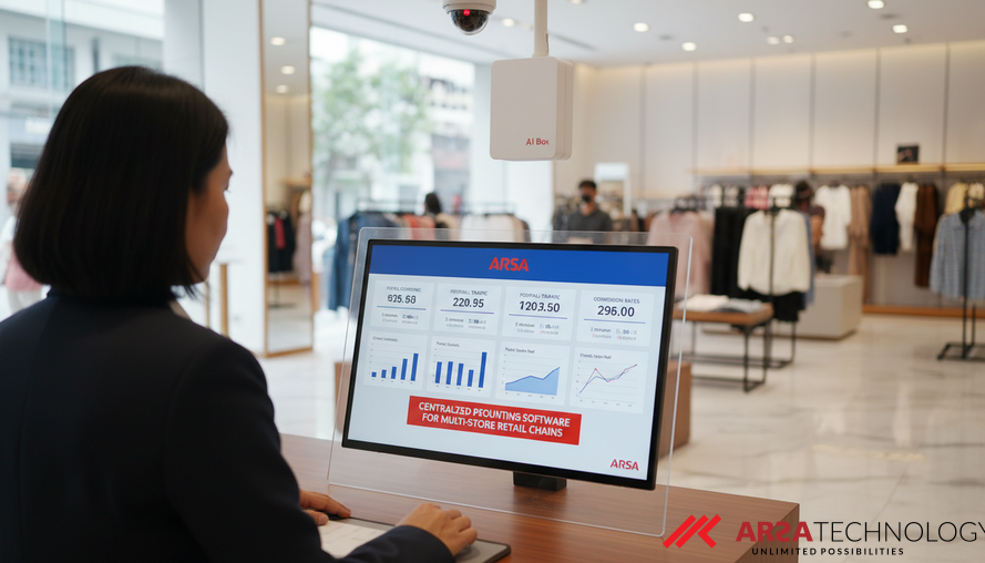 Centralized People Counting Software for Multi-Store Retail Chains: ARSA AI Box for Unified Analytics