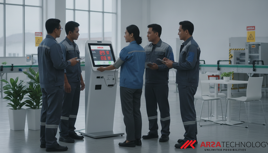 Kiosk Skrining Kesehatan Self-Service Berbasis AI untuk Corporate Wellness di Sektor Manufaktur